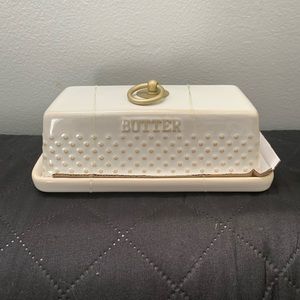 New Better Homes and Gardens Farmhouse Style Butter Dish